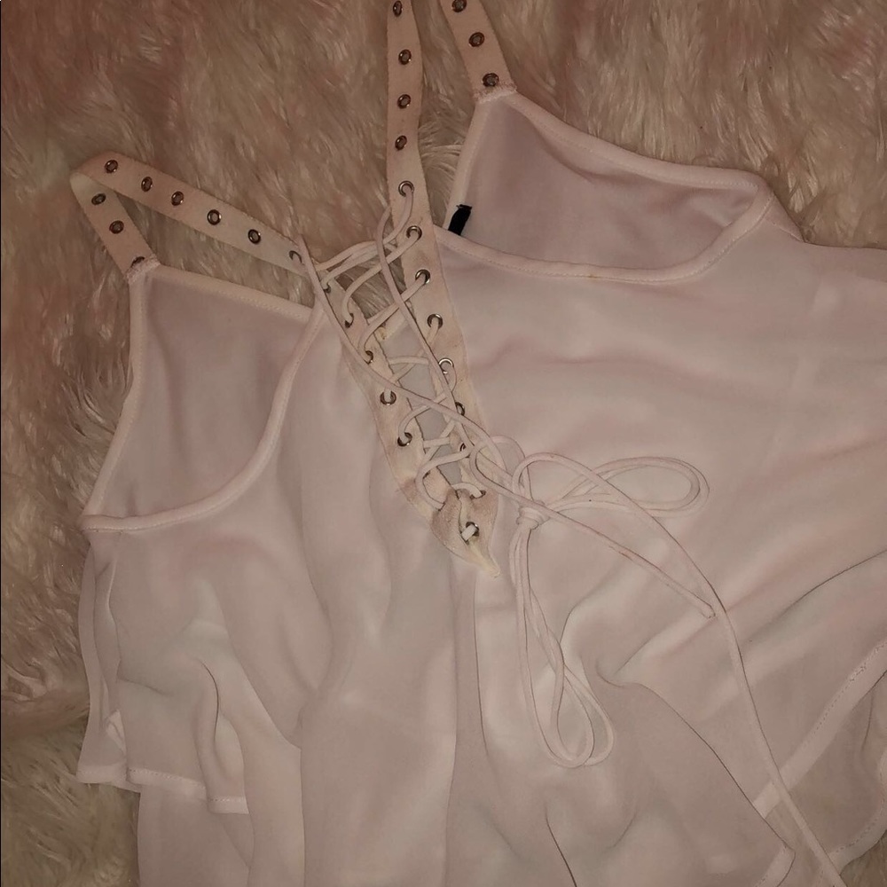white tank top